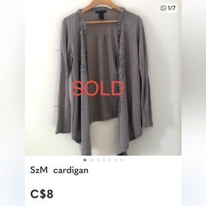 SzM beaded lightweight cardigan
